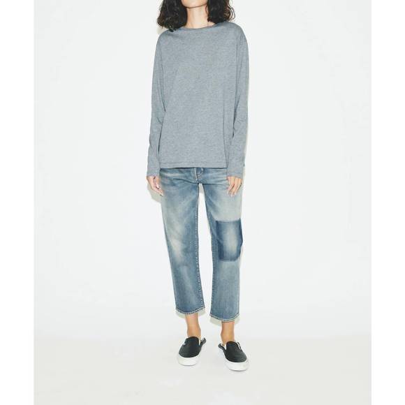 6397 Tops - NEW 6397 yoke tee in grey melange